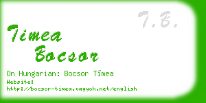 timea bocsor business card